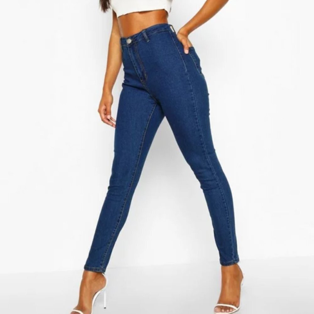 Boohoo Women's High Rise Disco Jean - 8
